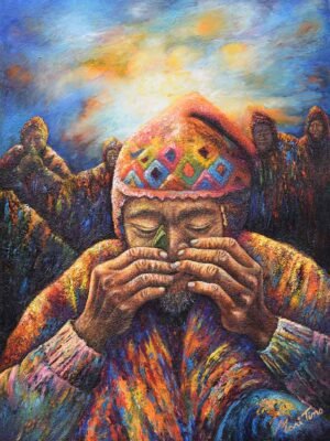 Oil Painting - CHAKARUNA (Andean Priest)